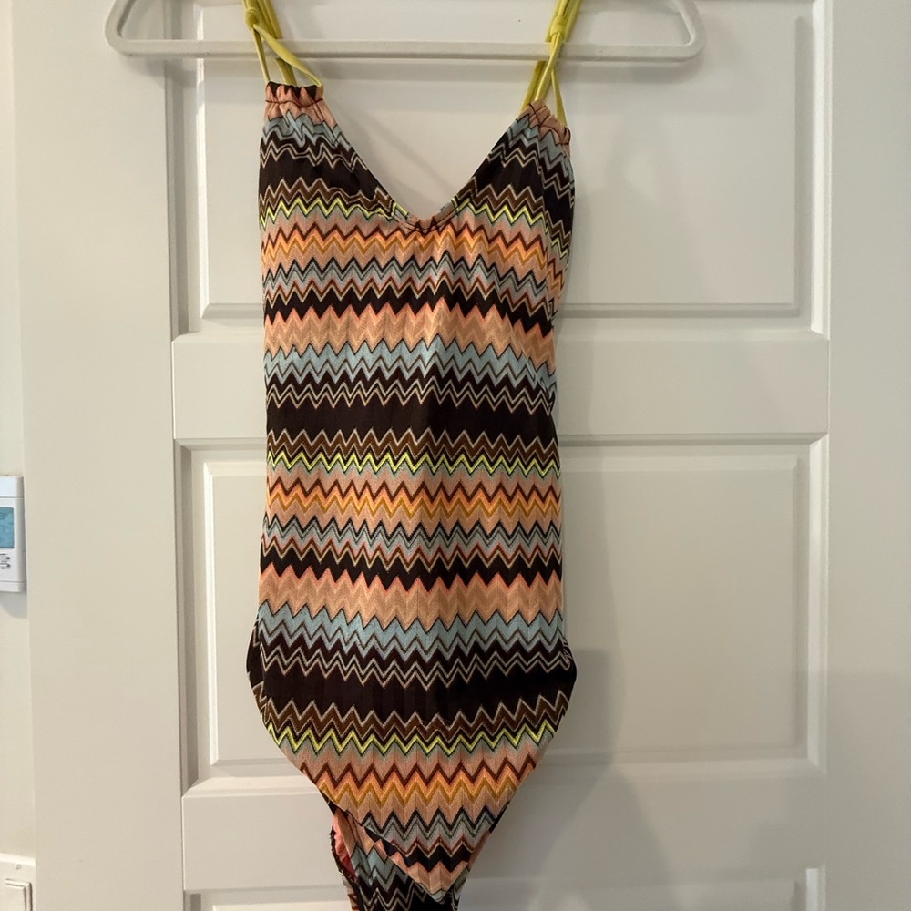 Missoni Multicolor Zigzag One Piece Swimsuit